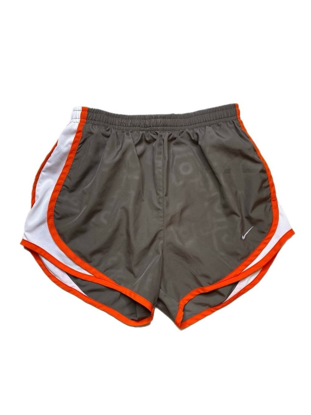Nike Fit Dry Women's Pull-On Gray/Orange/White Running Shorts